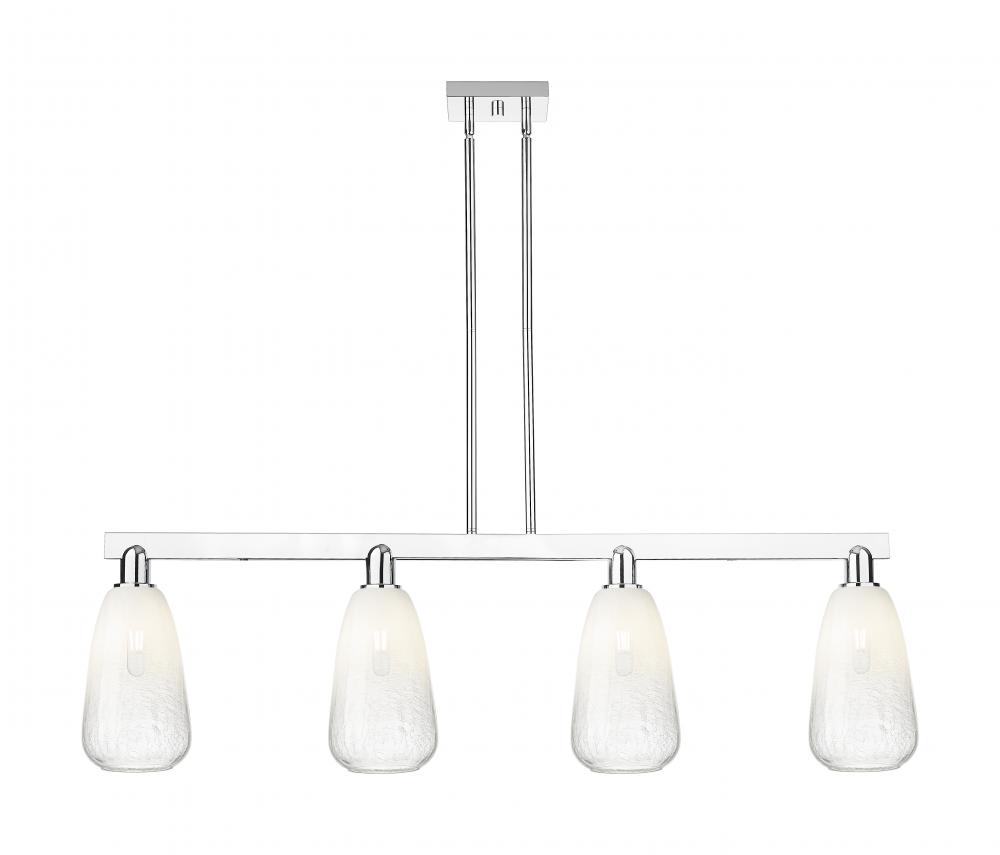 Brookhaven Almond - 4 Light - 48 inch - Polished Chrome - Cord hung - Island Light