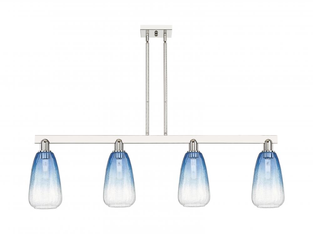 Brookhaven Almond - 4 Light - 48 inch - Polished Nickel - Cord hung - Island Light