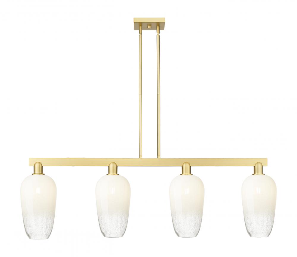 Brookhaven Flute - 4 Light - 48 inch - Satin Gold - Cord hung - Island Light