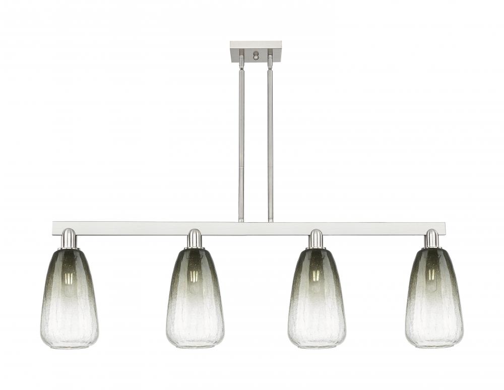 Brookhaven Almond - 4 Light - 48 inch - Brushed Satin Nickel - Cord hung - Island Light