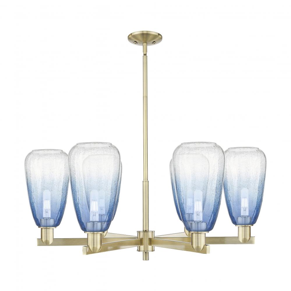 Brookhaven Almond - 6 Light - 24 inch - Polished Chrome - Chandelier