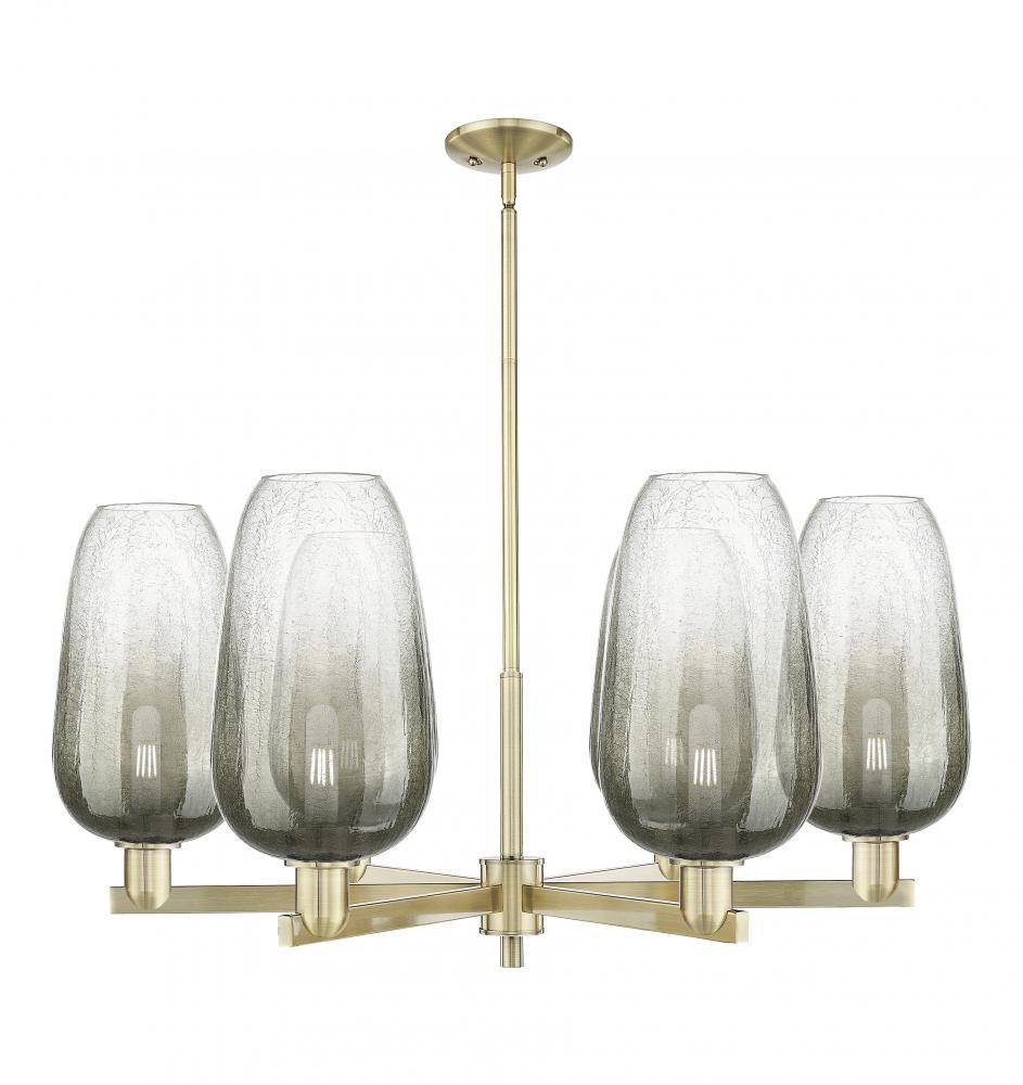 Brookhaven Flute - 6 Light - 24 inch - Antique Brass - Chandelier