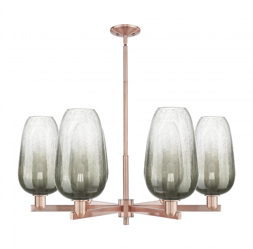 Brookhaven Flute - 6 Light - 24 inch - Antique Copper - Chandelier