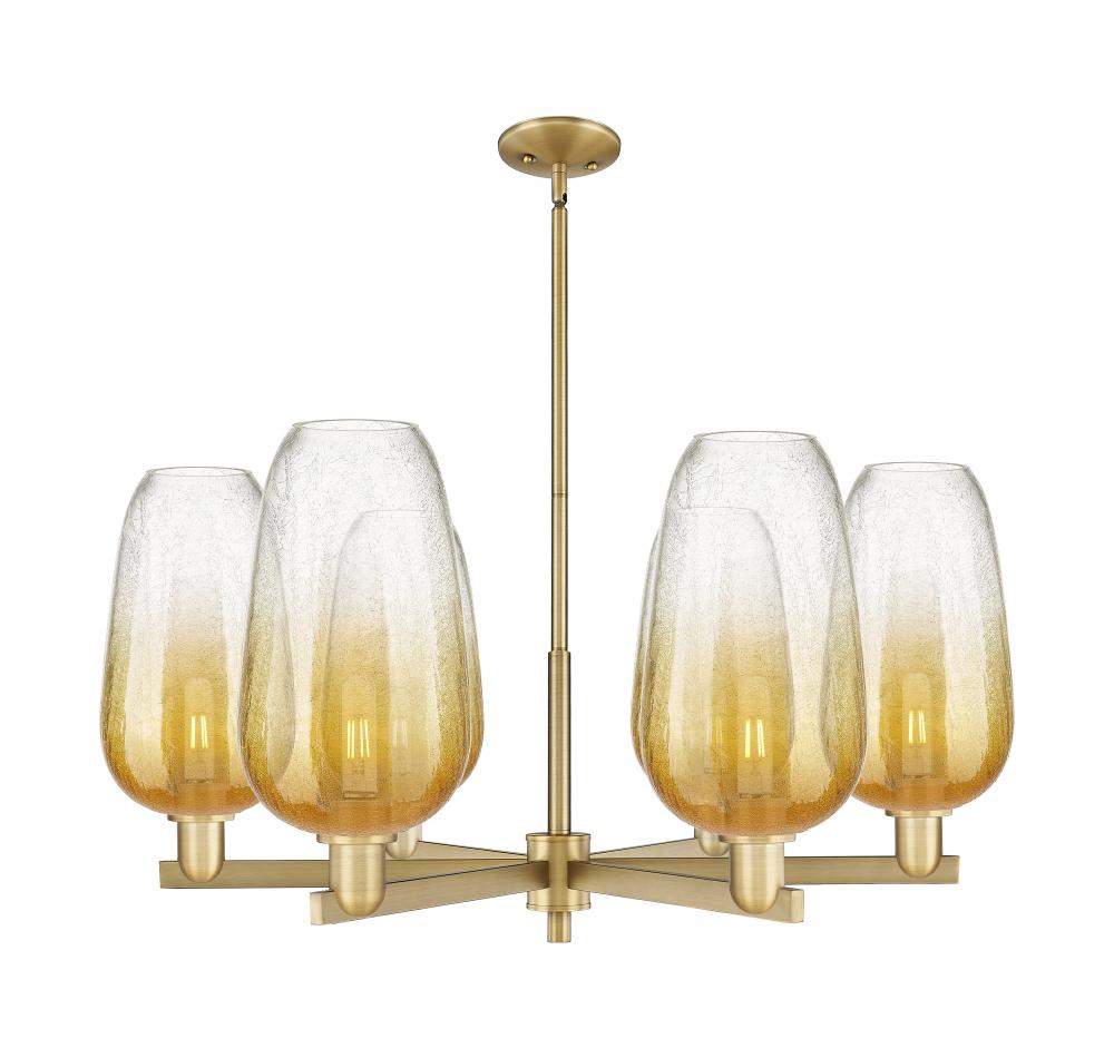 Brookhaven Flute - 6 Light - 24 inch - Brushed Brass - Chandelier