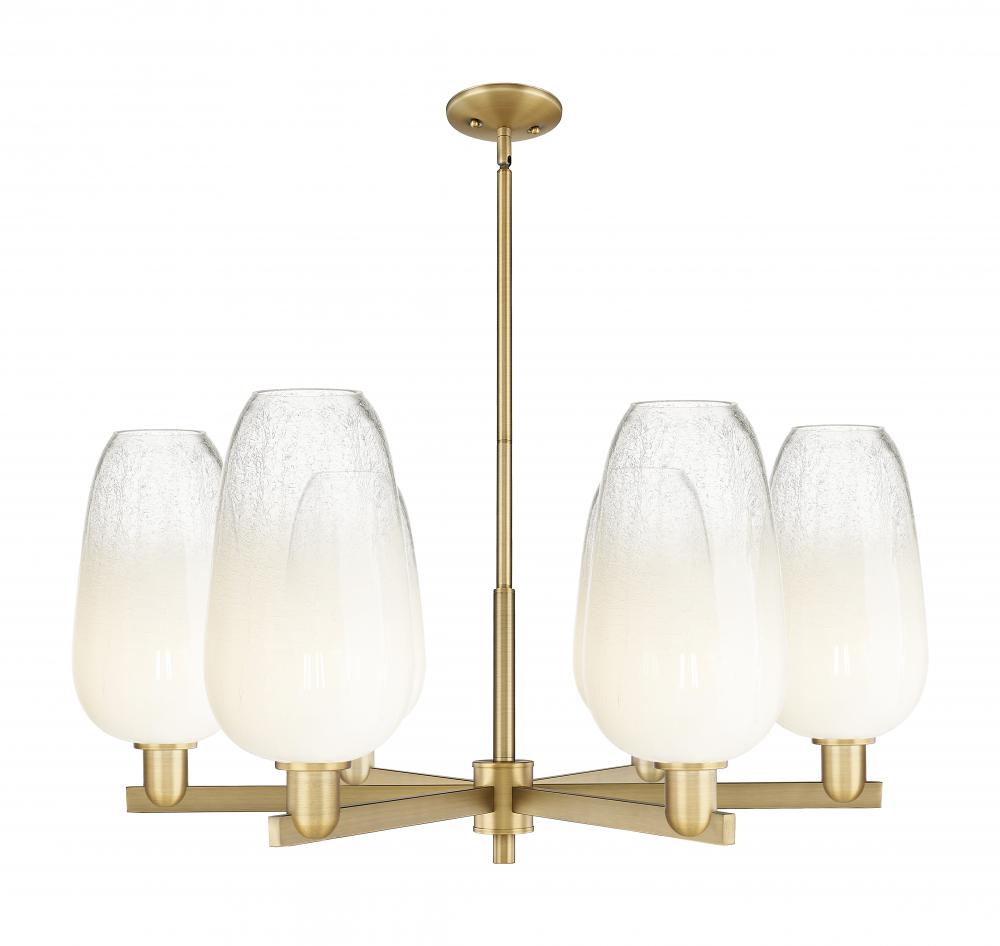 Brookhaven Flute - 6 Light - 24 inch - Brushed Brass - Chandelier