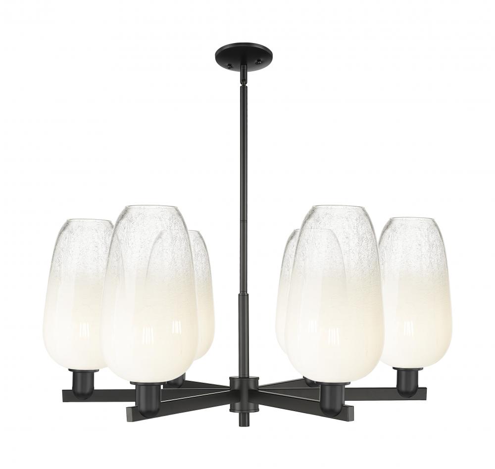 Brookhaven Flute - 6 Light - 24 inch - Matte Black - Chandelier