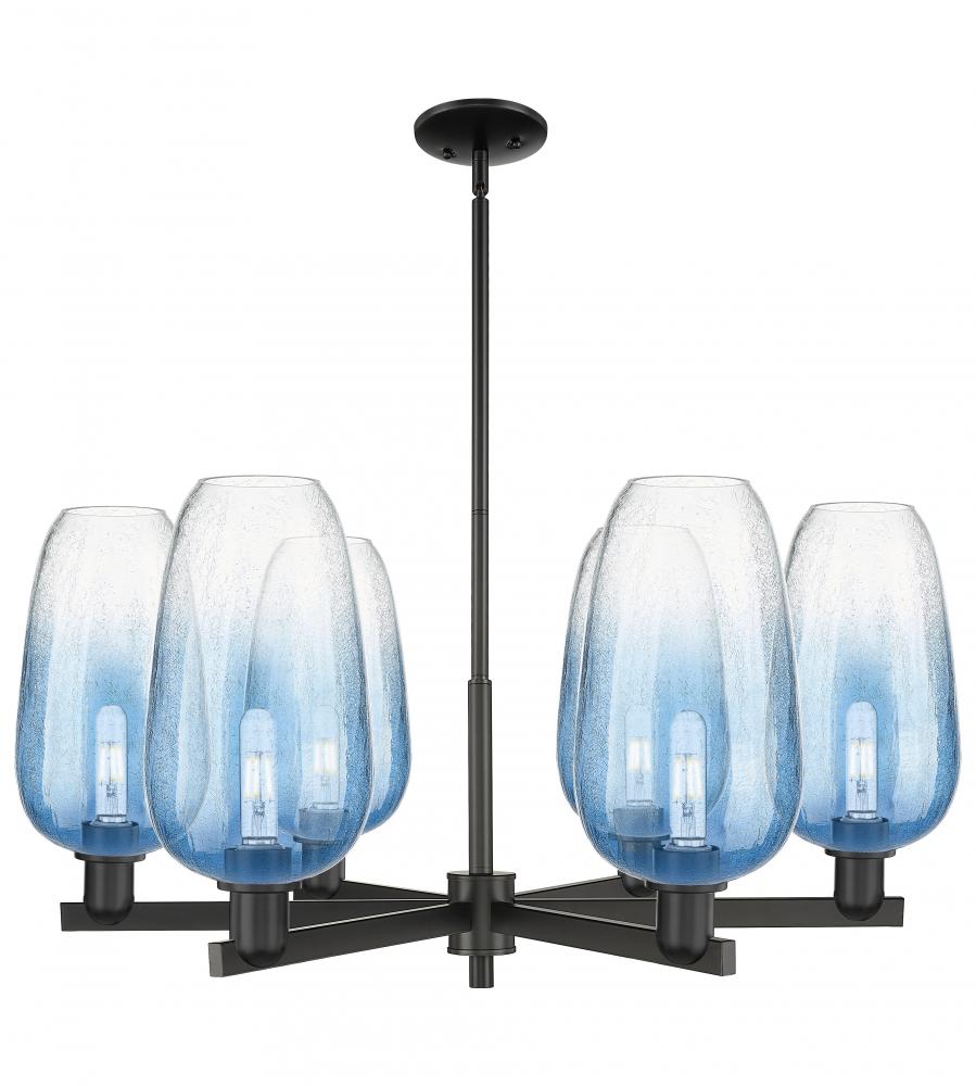 Brookhaven Flute - 6 Light - 24 inch - Matte Black - Chandelier