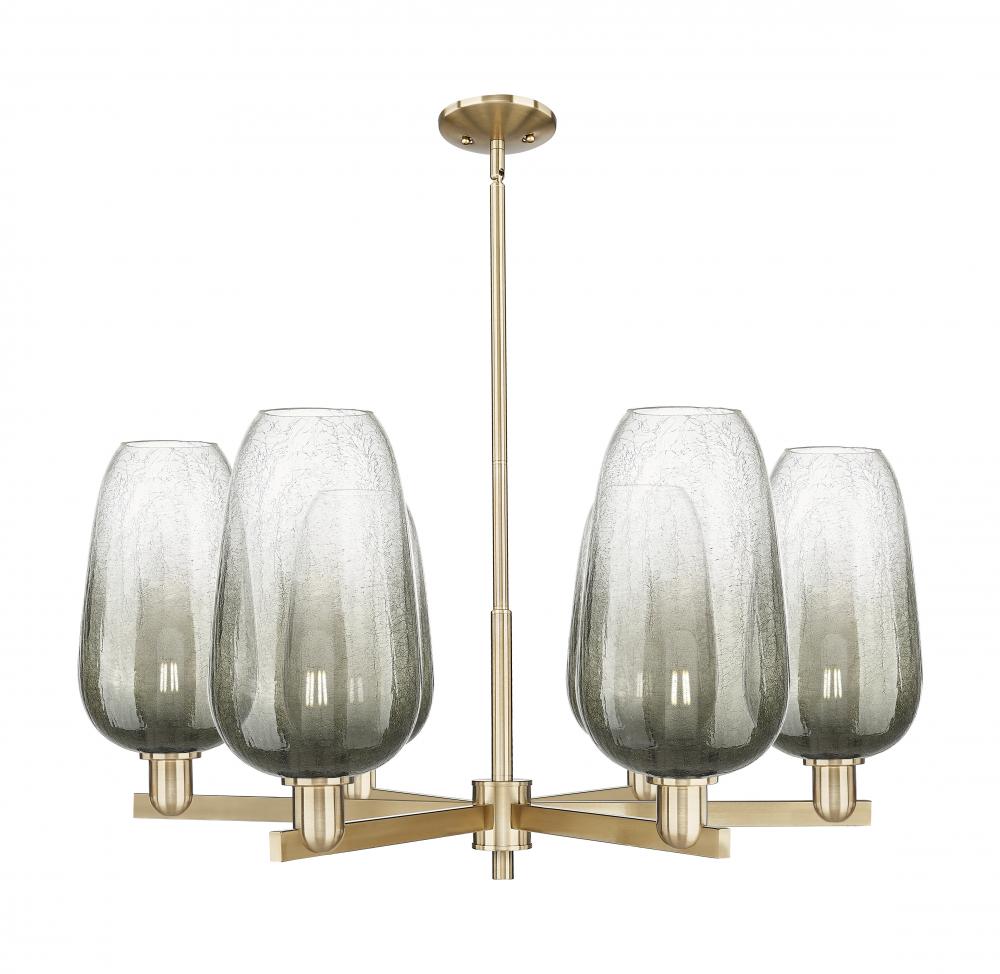 Brookhaven Flute - 6 Light - 24 inch - Satin Nickel - Chandelier