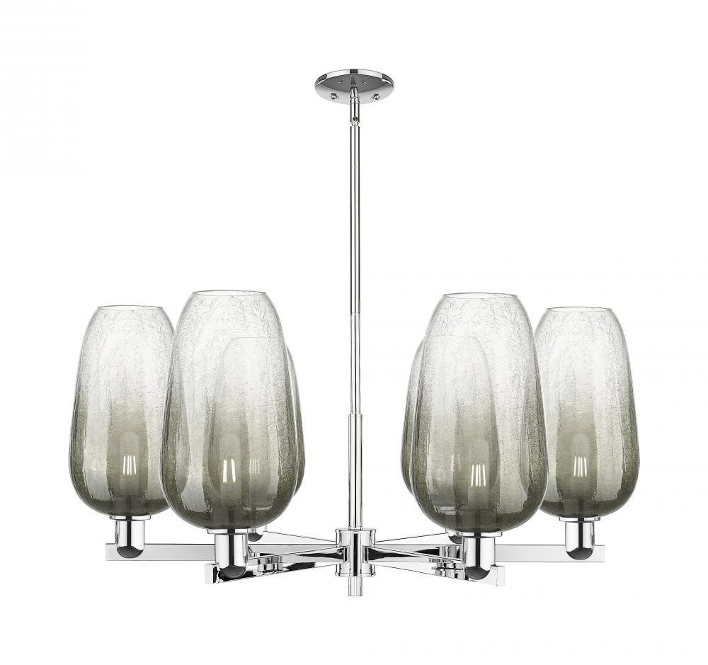 Brookhaven Flute - 6 Light - 24 inch - Polished Chrome - Chandelier