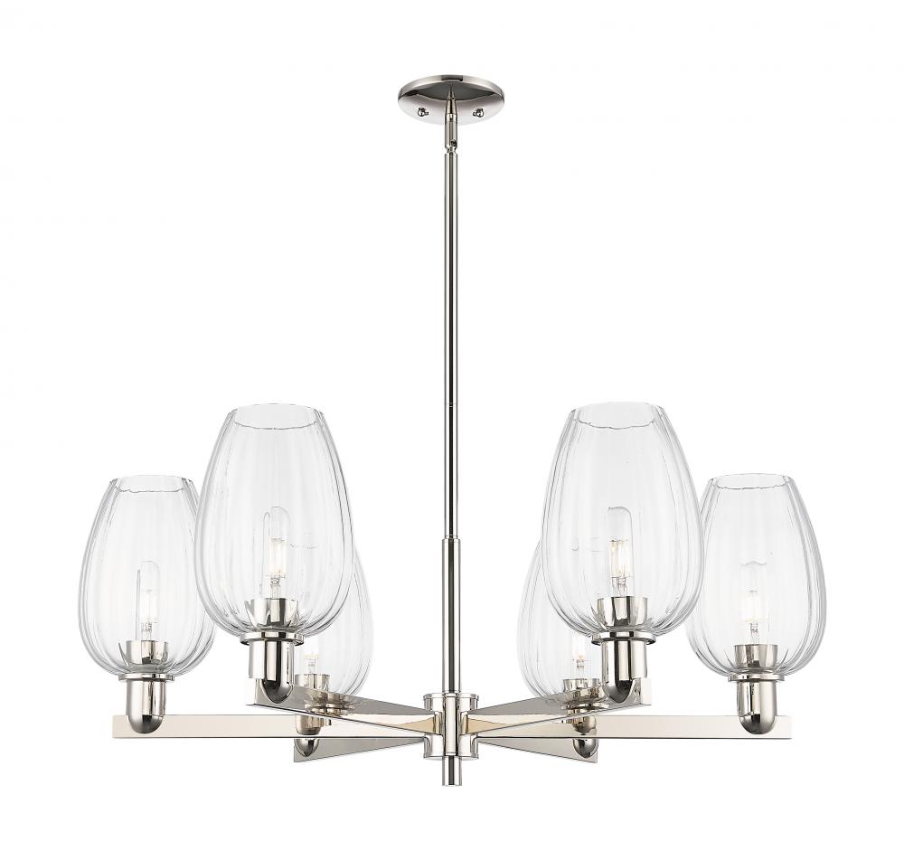 Preston - 6 Light - 24 inch - Polished Nickel - Chandelier