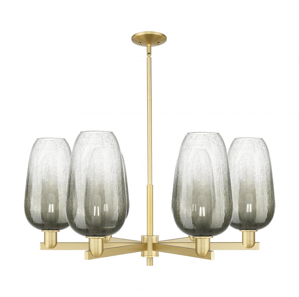 Brookhaven Flute - 6 Light - 24 inch - Satin Gold - Chandelier