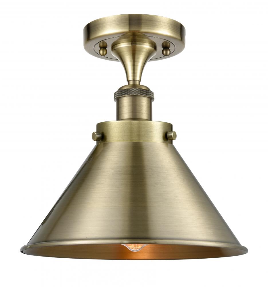 Briarcliff - 1 Light - 10 inch - White Polished Chrome - Semi-Flush Mount