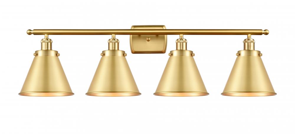 Appalachian - 4 Light - 36 inch - Satin Gold - Bath Vanity Light