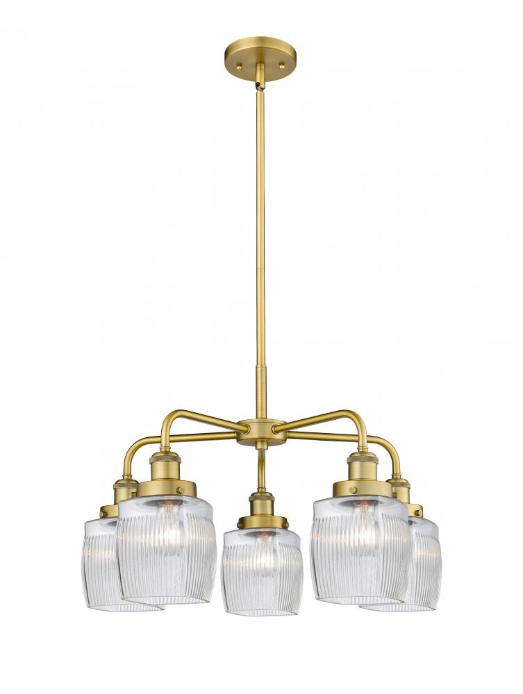 Colton - 5 Light - 24 inch - Brushed Brass - Chandelier