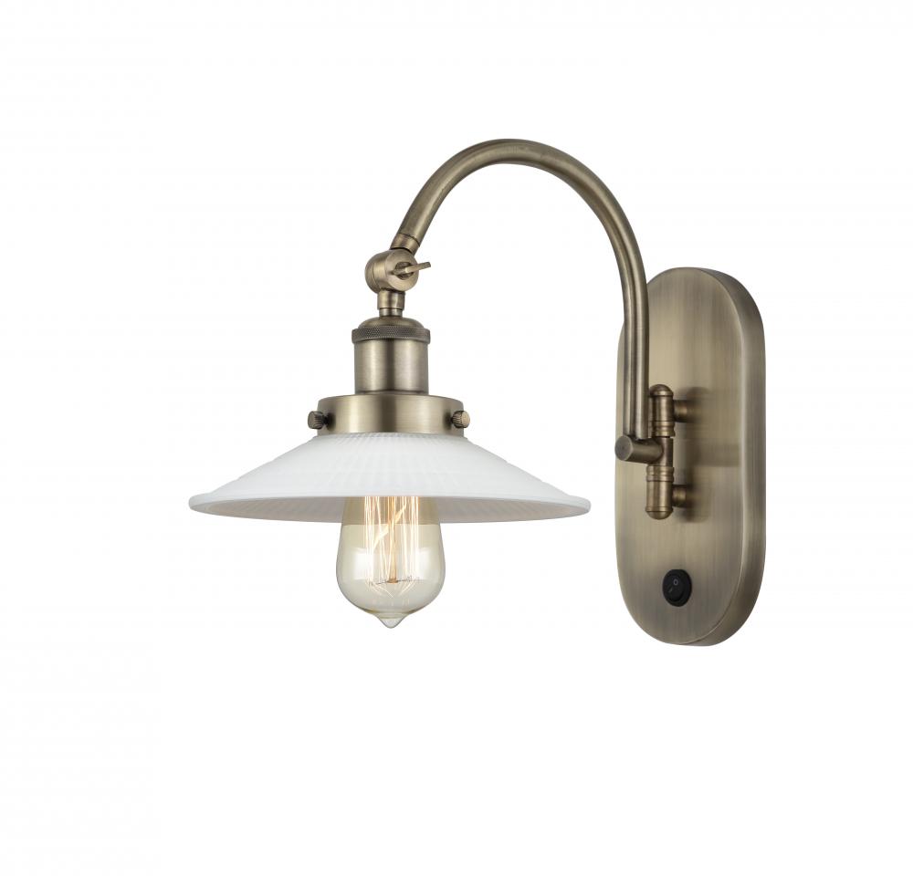 Halophane - 1 Light - 9 inch - Antique Brass - Adjustable Swing Arm