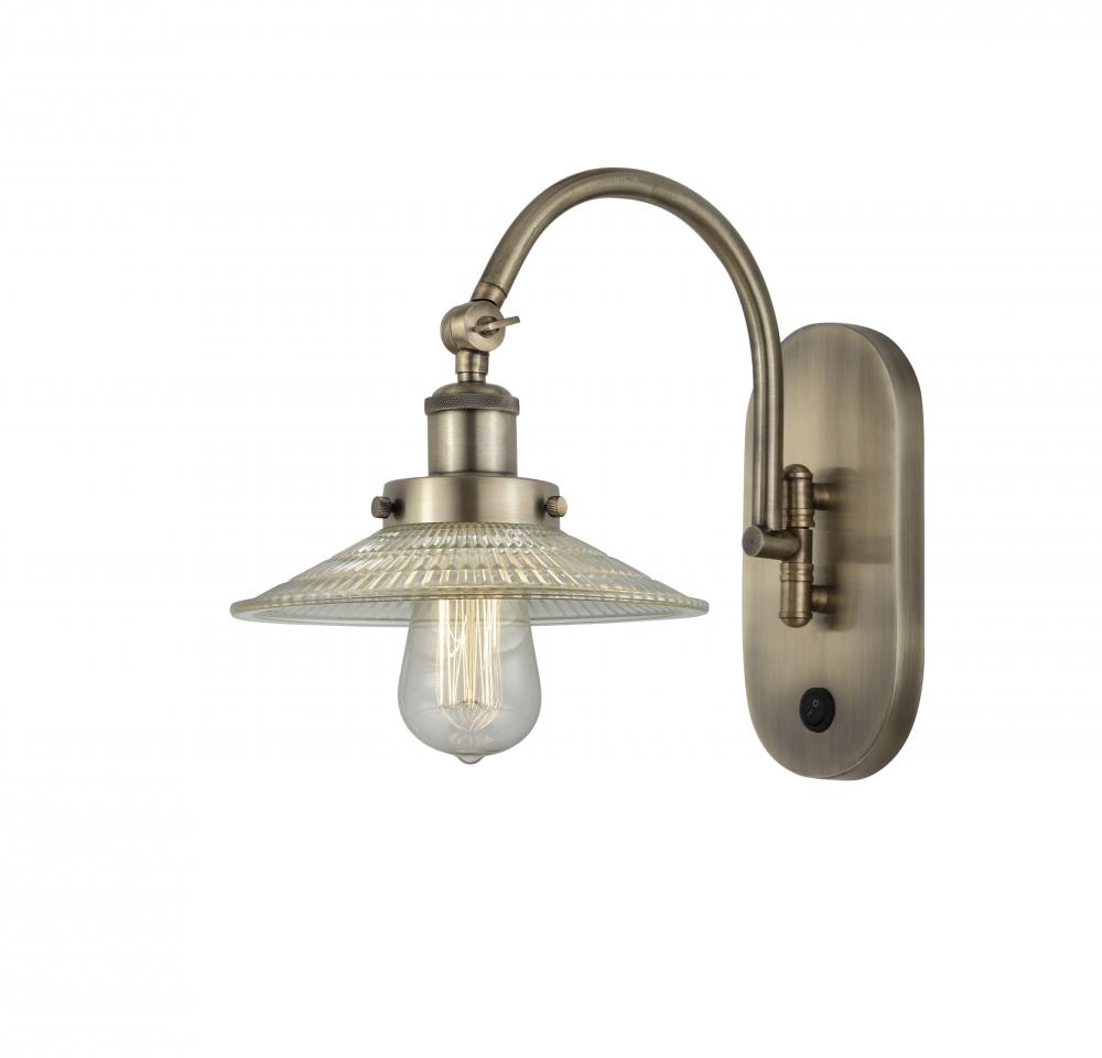Halophane - 1 Light - 9 inch - Antique Brass - Adjustable Swing Arm