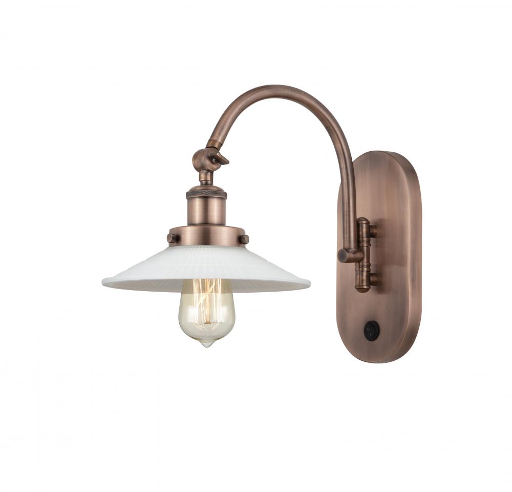 Halophane - 1 Light - 9 inch - Antique Copper - Adjustable Swing Arm