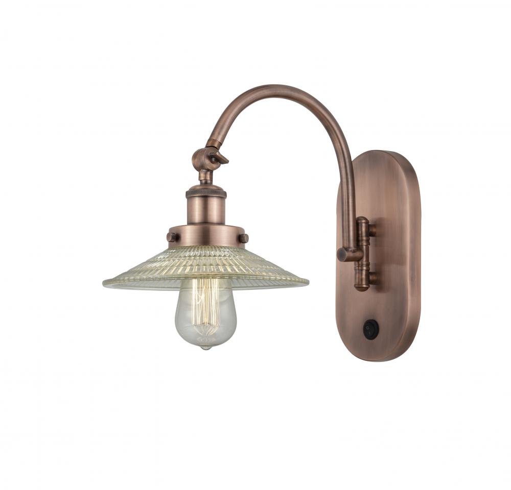 Halophane - 1 Light - 9 inch - Antique Copper - Adjustable Swing Arm