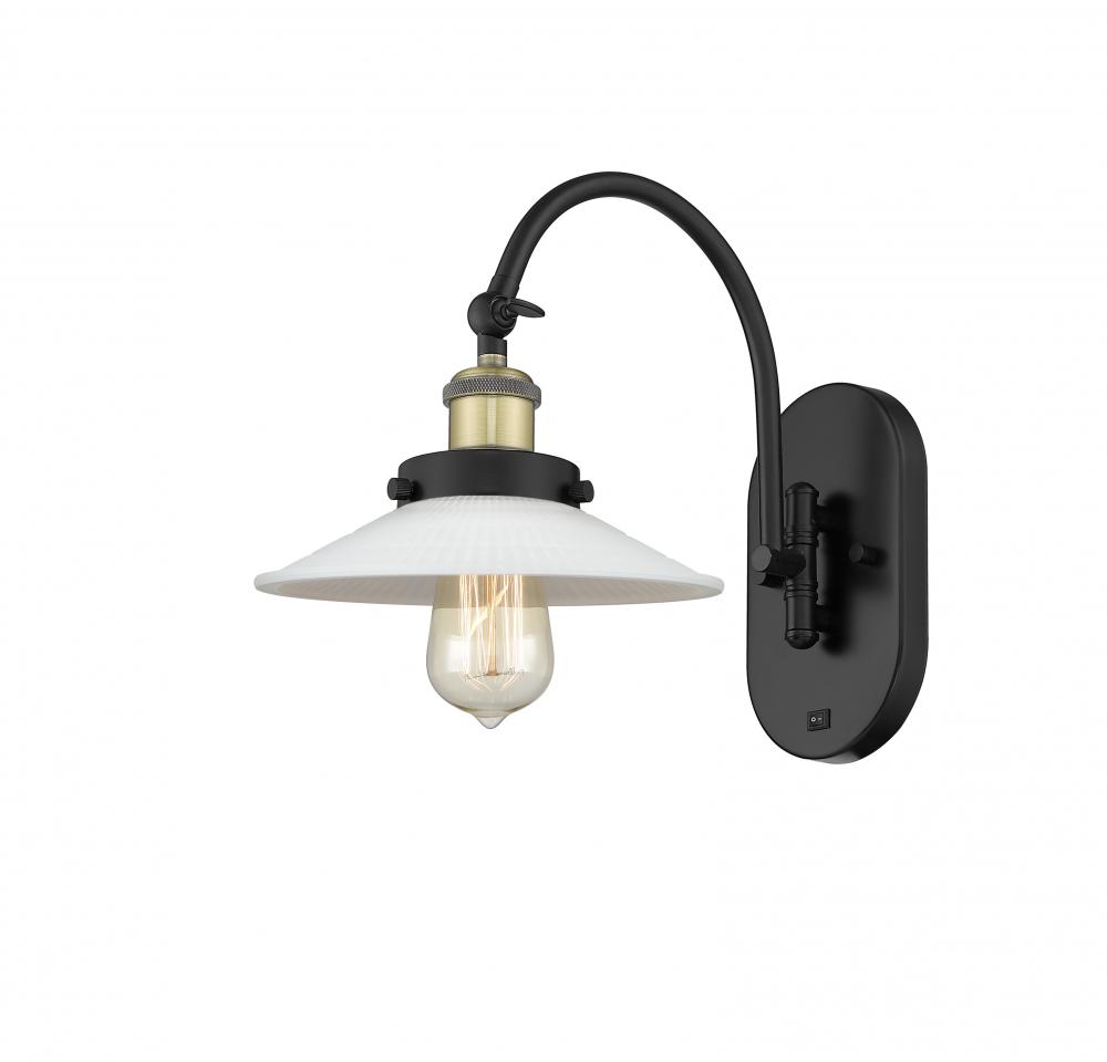 Halophane - 1 Light - 9 inch - Black Antique Brass - Adjustable Swing Arm
