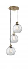 Innovations Lighting 113B-3P-AB-G122-8 - Athens - 3 Light - 15 inch - Antique Brass - Cord Hung - Multi Pendant