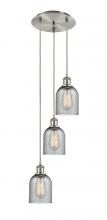 Innovations Lighting 113B-3P-SN-G257 - Caledonia - 3 Light - 12 inch - Brushed Satin Nickel - Cord Hung - Multi Pendant