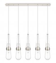 Innovations Lighting 125-452-1P-PN-G452-4CL - Milan - 5 Light - 36 inch - Polished Nickel - Linear Pendant