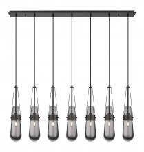 Innovations Lighting 127-452-1P-BK-G452-4SM - Milan - 7 Light - 48 inch - Matte Black - Linear Pendant