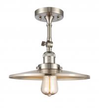 Innovations Lighting 201F-SN-MFR-SN-12 - Railroad - 1 Light - 12 inch - Brushed Satin Nickel - Adjustable Semi-Flush Mount