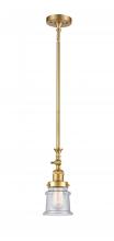 Innovations Lighting 206-SG-G184S - Canton - 1 Light - 5 inch - Satin Gold - Stem Hung - Adjustable Mini Pendant