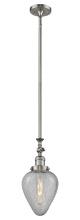 Innovations Lighting 206-SN-G165 - Geneseo - 1 Light - 7 inch - Brushed Satin Nickel - Stem Hung - Adjustable Mini Pendant