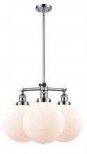 Innovations Lighting 207-PC-G201-10 - Beacon - 3 Light - 24 inch - Polished Chrome - Stem Hung - Chandelier