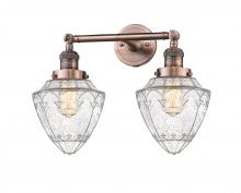 Innovations Lighting 208-AC-G664-7 - Bullet - 2 Light - 18 inch - Antique Copper - Adjustable Bath Vanity Light