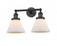 Innovations Lighting 208-BK-G41-LED - Cone - 2 Light - 18 inch - Matte Black - Adjustable Bath Vanity Light