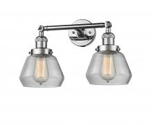 Innovations Lighting 208-PC-G172-LED - Fulton - 2 Light - 17 inch - Polished Chrome - Adjustable Bath Vanity Light