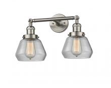 Innovations Lighting 208-SN-G172 - Fulton - 2 Light - 17 inch - Brushed Satin Nickel - Adjustable Bath Vanity Light