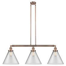 Innovations Lighting 213-AC-G42-L - Cone - 3 Light - 44 inch - Antique Copper - Stem Hung - Adjustable Island Light