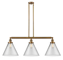 Innovations Lighting 213-BB-G42-L - Cone - 3 Light - 44 inch - Brushed Brass - Stem Hung - Adjustable Island Light
