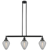 Innovations Lighting 213-BK-G165 - Geneseo - 3 Light - 38 inch - Matte Black - Stem Hung - Adjustable Island Light