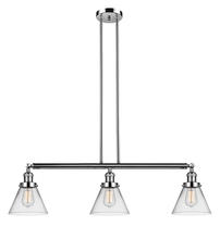 Innovations Lighting 213-PN-G42 - Cone - 3 Light - 40 inch - Polished Nickel - Stem Hung - Adjustable Island Light