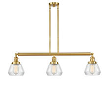 Innovations Lighting 213-SG-G172 - Fulton - 3 Light - 39 inch - Satin Gold - Stem Hung - Adjustable Island Light