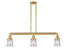 Innovations Lighting 213-SG-G184S - Canton - 3 Light - 39 inch - Satin Gold - Stem Hung - Adjustable Island Light