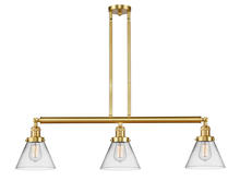 Innovations Lighting 213-SG-G42 - Cone - 3 Light - 40 inch - Satin Gold - Stem Hung - Adjustable Island Light