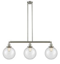 Innovations Lighting 213-SN-G204-10 - Beacon - 3 Light - 42 inch - Brushed Satin Nickel - Stem Hung - Adjustable Island Light