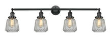 Innovations Lighting 215-BK-G142 - Chatham - 4 Light - 42 inch - Matte Black - Adjustable Bath Vanity Light