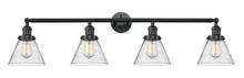Innovations Lighting 215-BK-G44 - Cone - 4 Light - 44 inch - Matte Black - Adjustable Bath Vanity Light