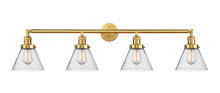 Innovations Lighting 215-SG-G44 - Cone - 4 Light - 44 inch - Satin Gold - Adjustable Bath Vanity Light