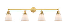 Innovations Lighting 215-SG-G61 - Cone - 4 Light - 42 inch - Satin Gold - Adjustable Bath Vanity Light