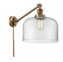 Innovations Lighting 237-BB-G72-L - Bell - 1 Light - 12 inch - Brushed Brass -Adjustable Swing Arm