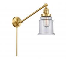 Innovations Lighting 237-SG-G182 - Canton - 1 Light - 8 inch - Satin Gold -Adjustable Swing Arm