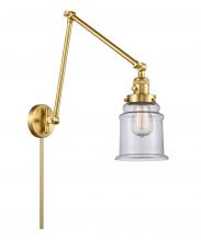 Innovations Lighting 238-SG-G182 - Canton - 1 Light - 6 inch - Satin Gold -Adjustable Swing Arm